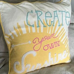 Pottery Barn Teen Cushion Pillow Create Your Own  Sunshine